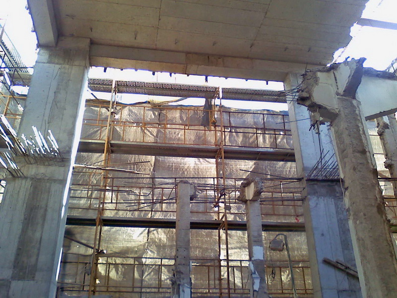 Shop Building, Ermou, Volos-Construction phases