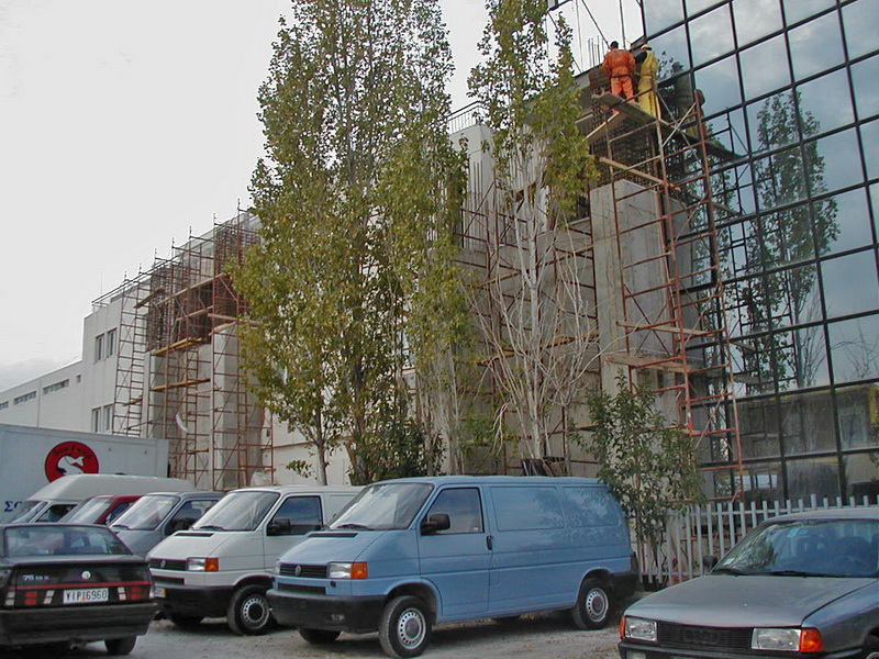 Office & Warehouse Complex, Voyatzoglou Systems, Metamorfosi, Athens-Strengthening with new cores, Construction phases
