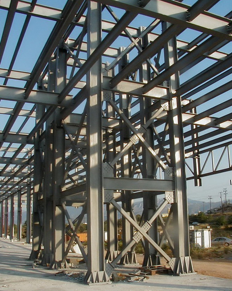 Office & Warehouse Complex, Voyatzoglou Systems, Oinofyta, Athens-Steel bracings