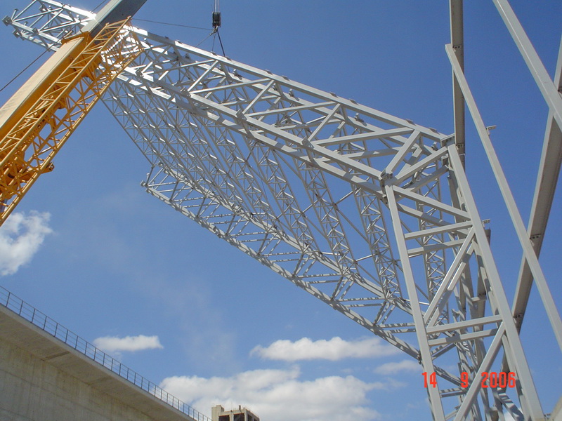 Cement Additives Storage 60.000 tn, AGET Heracles Chalkis Plant-Steel trusses with long spans, Construction phases