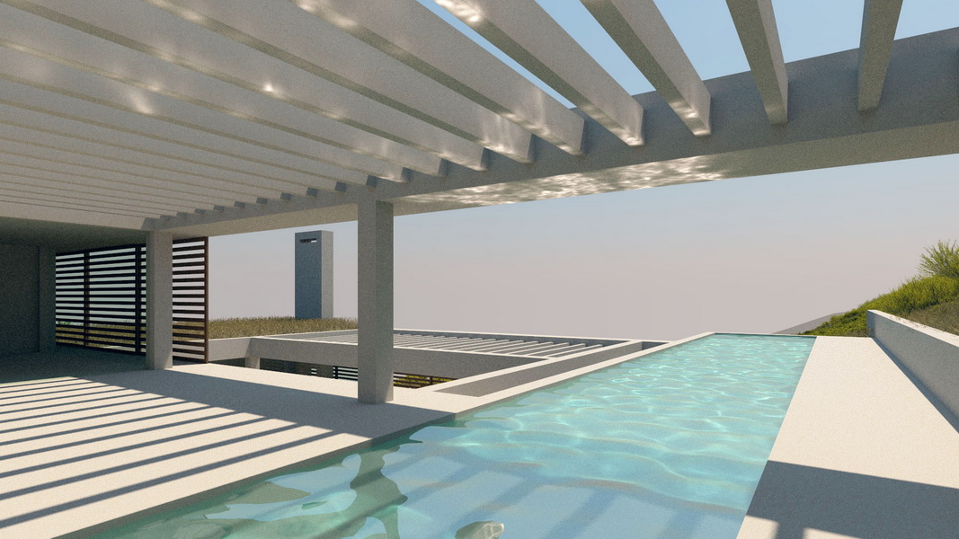 Family House, Dionysos, Athens-Flat slab, Steel Concrete composite columns, Swimming pool