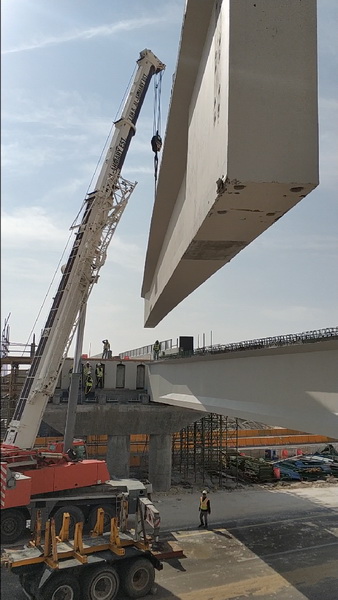 Rail Over - Precast Bridge of 2x33m Spans, Saudi Arabia - Prefabrication of bridges, Erection of the structure
